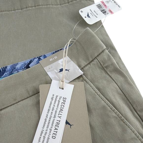 Tommy Bahama Men's Khaki Boracay Flat Front Chino Pants Size 40 - Picture 6 of 10